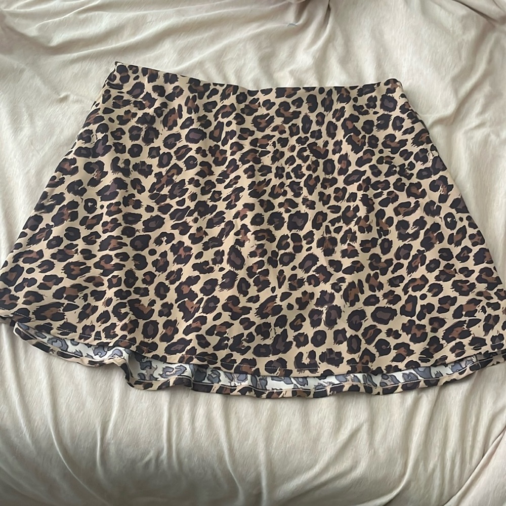Cheetah Print Abercrombie skirt with shorts